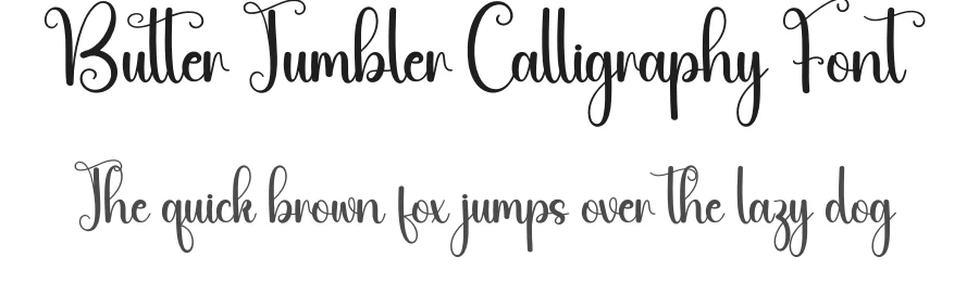 Butter Tumbler Calligraphy Font by andikastudio — Script Handwritten Font
