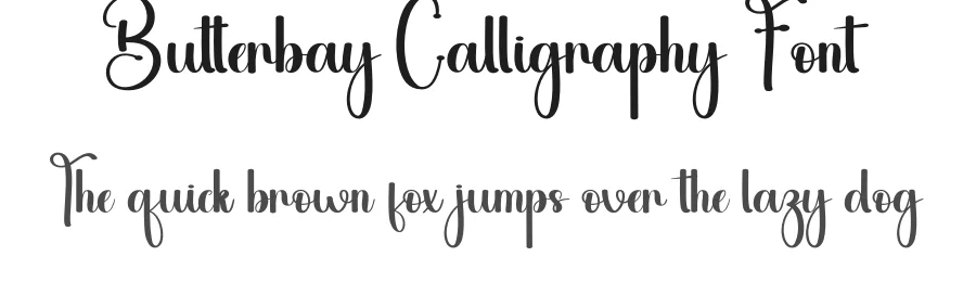 Butterbay Calligraphy Font by andikastudio — Script Handwritten Font