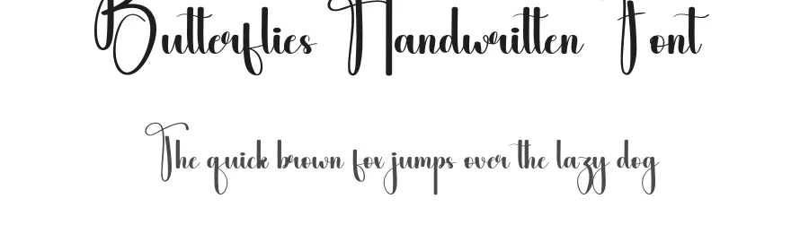 Butterflies Handwritten Font by andikastudio — Script Handwritten Font