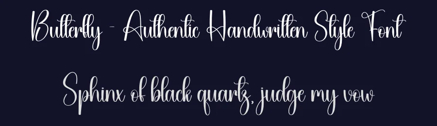 Butterfly – Authentic Handwritten Style Font by creativeletter — Script Handwritten Font — thumbnail 2