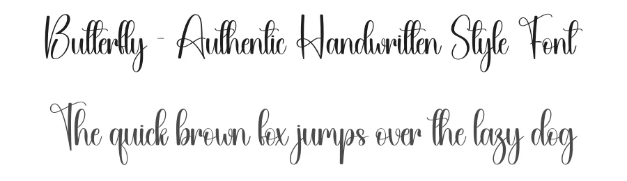 Butterfly – Authentic Handwritten Style Font by creativeletter — Script Handwritten Font