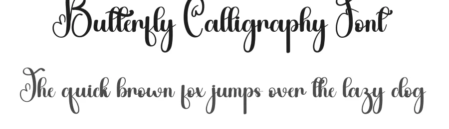 Butterfly Calligraphy Font by andikastudio — Script Handwritten Font