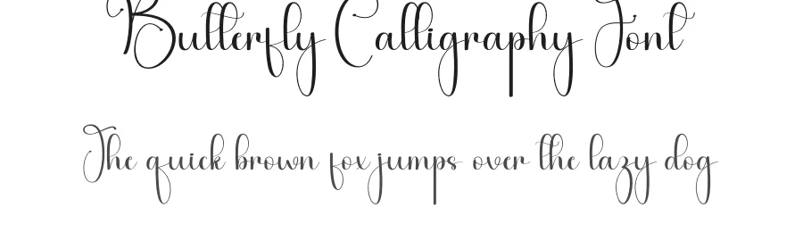 Butterfly Calligraphy Font by andikastudio — Script Handwritten Font