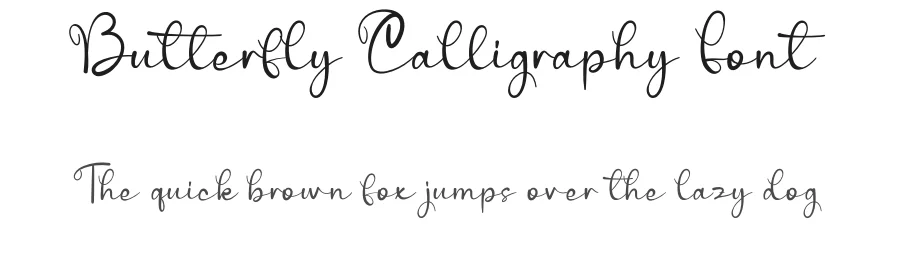 Butterfly Calligraphy Font by creativeletter — Script Handwritten Font