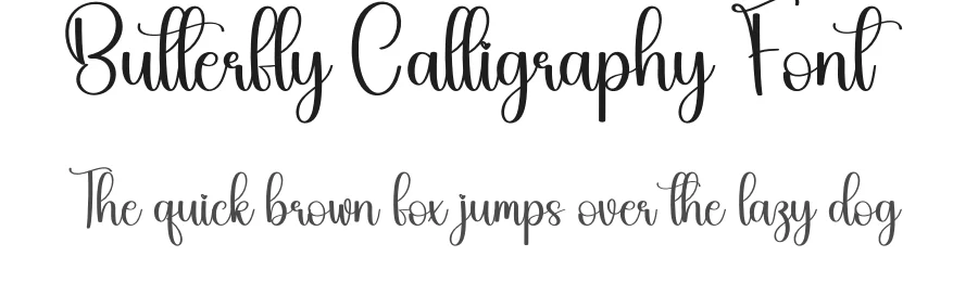 Butterfly Calligraphy Font by andikastudio — Script Handwritten Font