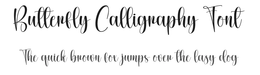 Butterfly Calligraphy Font by creativeletter — Script Handwritten Font