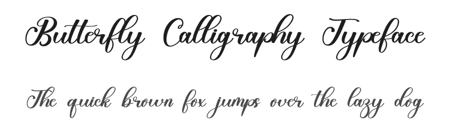 Butterfly Calligraphy Typeface by inermediaSTUDIO — Script Handwritten Font