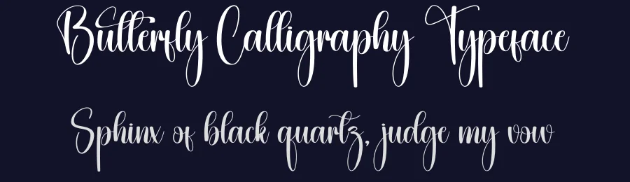 Butterfly Calligraphy Typeface by creativeletter — Script Handwritten Font — thumbnail 2