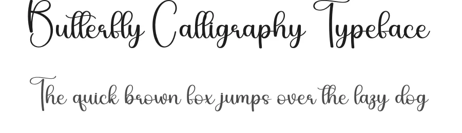 Butterfly Calligraphy Typeface by andikastudio — Script Handwritten Font