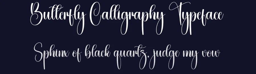 Butterfly Calligraphy Typeface by creativeletter — Script Handwritten Font — thumbnail 2