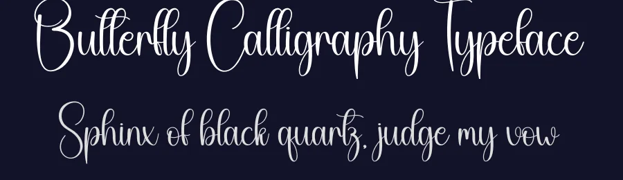 Butterfly Calligraphy Typeface by creativeletter — Script Handwritten Font — thumbnail 2