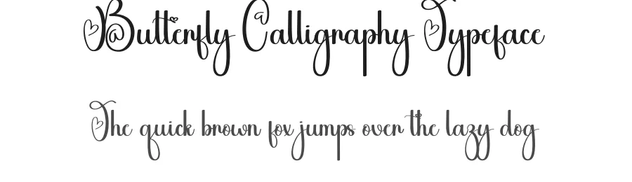 Butterfly Calligraphy Typeface by andikastudio — Script Handwritten Font