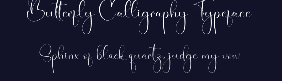 Butterfly Calligraphy Typeface by creativeletter — Script Handwritten Font — thumbnail 2
