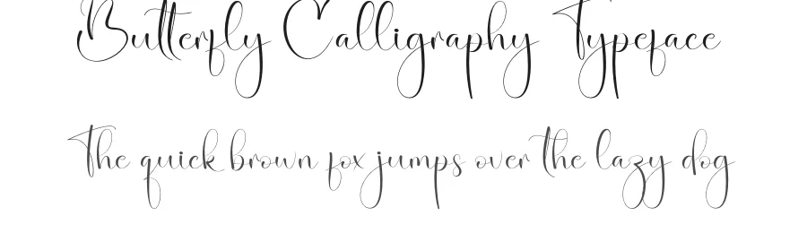Butterfly Calligraphy Typeface by creativeletter — Script Handwritten Font