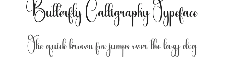 Butterfly Calligraphy Typeface by andikastudio — Script Handwritten Font