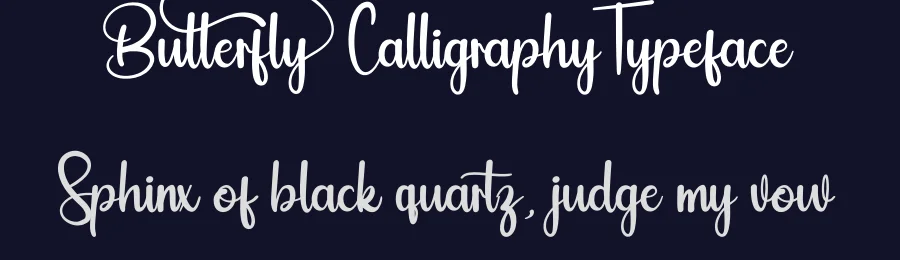 Butterfly Calligraphy Typeface by Adeindrawan — Script Handwritten Font — thumbnail 2