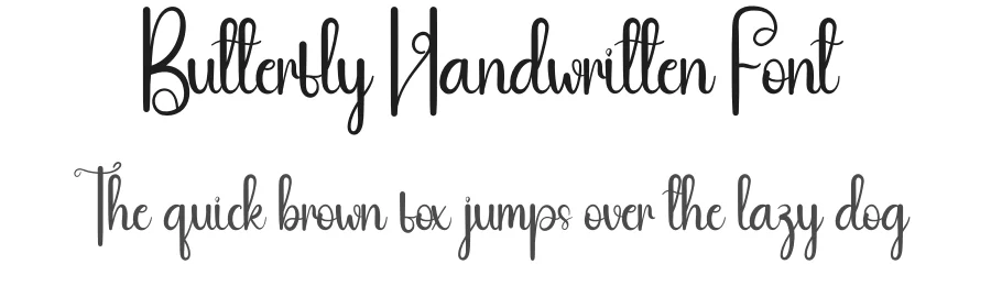 Butterfly Handwritten Font by andikastudio — Script Handwritten Font
