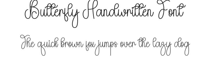 Butterfly Handwritten Font by andikastudio — Script Handwritten Font