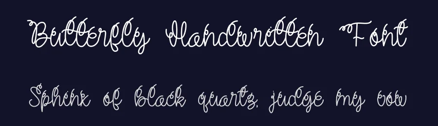 Butterfly Handwritten Font by levincreative — Script Handwritten Font — thumbnail 2