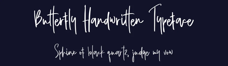 Butterfly Handwritten Typeface by BaeMary — Script Handwritten Font — thumbnail 2