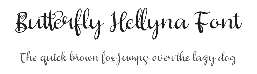 Butterfly Hellyna Font by perspectype — Script Handwritten Font