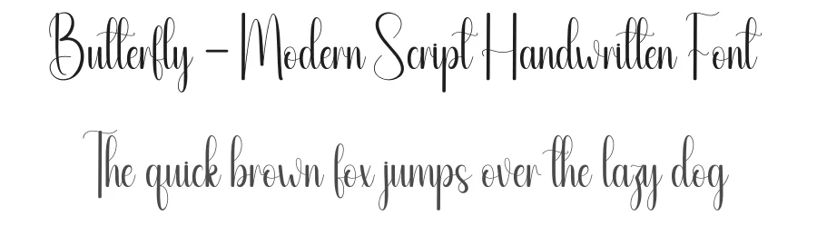 Butterfly – Modern Script Handwritten Font by andikastudio — Script Handwritten Font