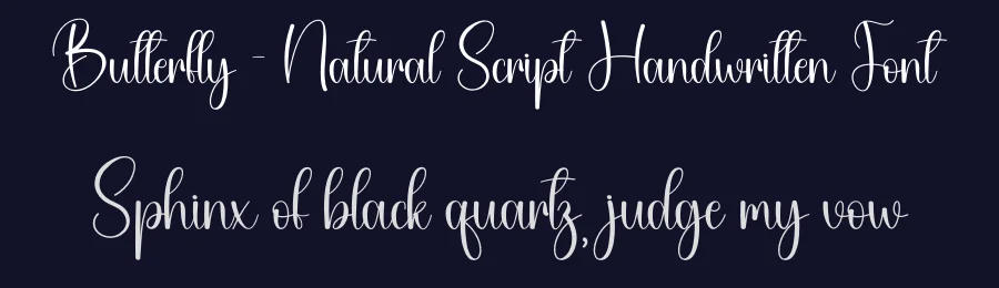 Butterfly – Natural Script Handwritten Font by creativeletter — Script Handwritten Font — thumbnail 2