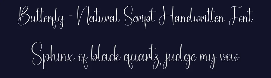 Butterfly – Natural Script Handwritten Font by creativeletter — Script Handwritten Font — thumbnail 2