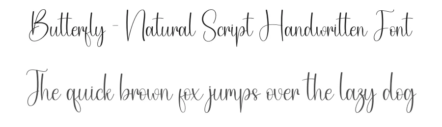 Butterfly – Natural Script Handwritten Font by creativeletter — Script Handwritten Font