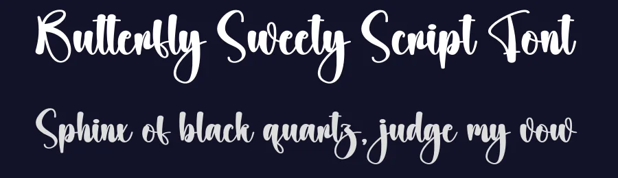 Butterfly Sweety Script Font by creativeletter — Script Handwritten Font — thumbnail 2