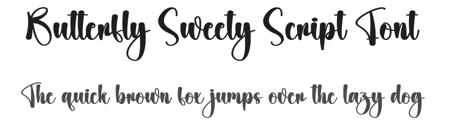 Butterfly Sweety Script Font by creativeletter — Script Handwritten Font