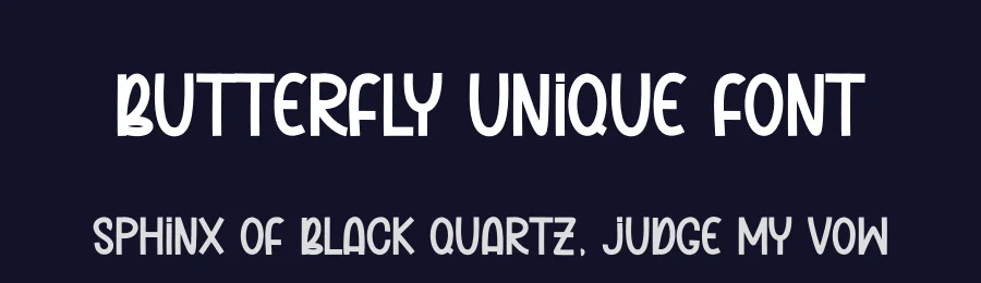 Butterfly Unique Font by andikastudio — Display Font — thumbnail 2