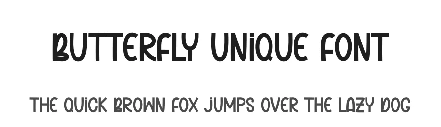 Butterfly Unique Font by andikastudio — Display Font