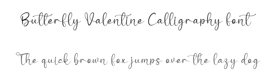 Butterfly Valentine Calligraphy Font by creativeletter — Script Handwritten Font