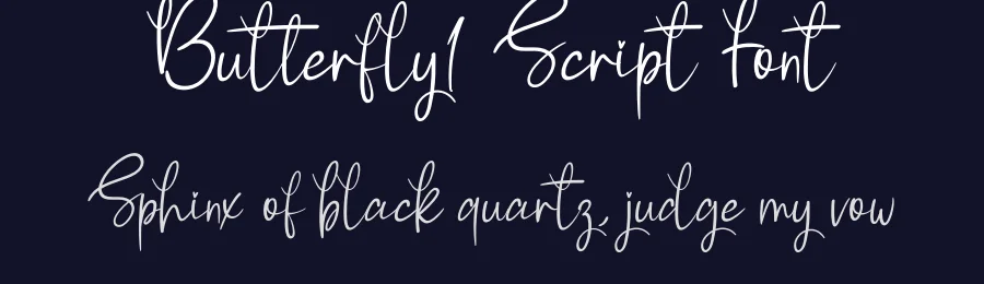 Butterfly1 Script Font by creativeletter — Script Handwritten Font — thumbnail 2