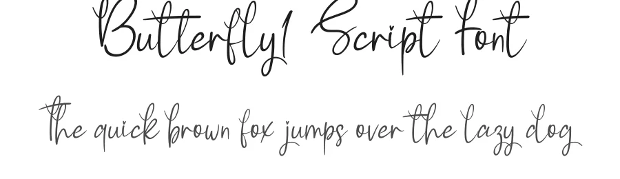 Butterfly1 Script Font by creativeletter — Script Handwritten Font