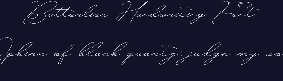 Butterlies Handwriting Font by CalligraphyFonts.net — Script Handwritten Font — thumbnail 2