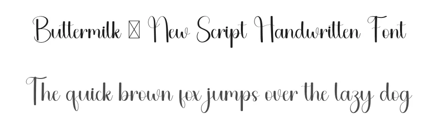 Buttermilk – New Script Handwritten Font by freshtypeink — Script Handwritten Font