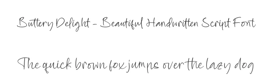 Buttery Delight – Beautiful Handwritten Script Font by stylishtype.co — Script Handwritten Font