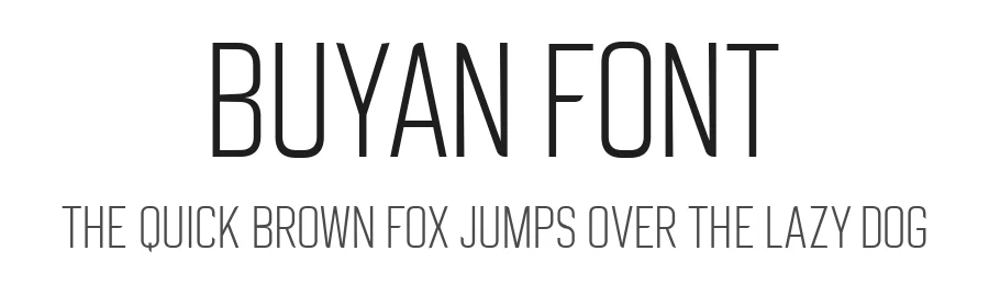 Buyan Font by Yu Type β Sans Serif Font
