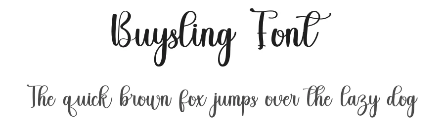 Buysling Font by freshtypeink — Script Handwritten Font