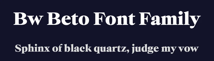 Bw Beto Font Family by Alberto Romanos — Serif Font — thumbnail 2