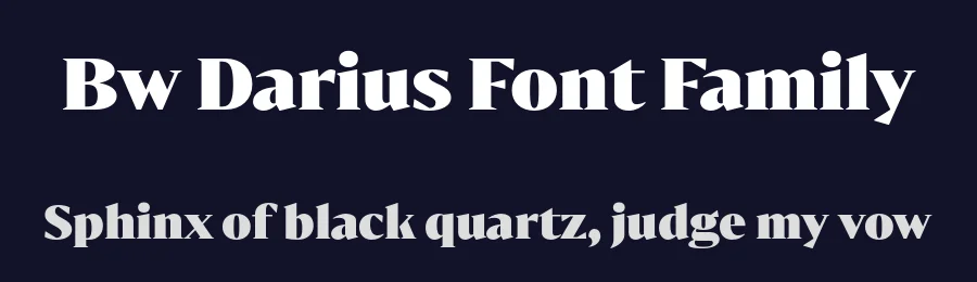 Bw Darius Font Family by Alberto Romanos — Display Font — thumbnail 2