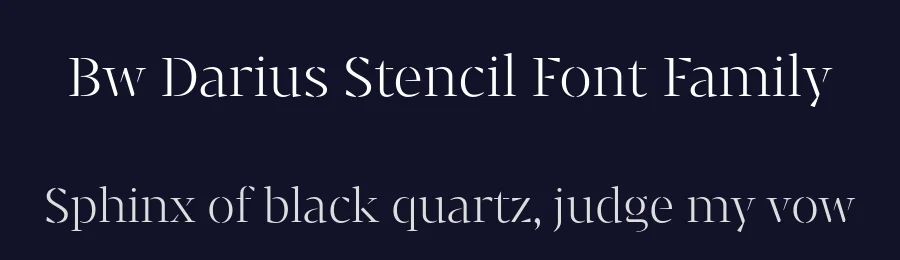 Bw Darius Stencil Font Family by Alberto Romanos — Display Font — thumbnail 2