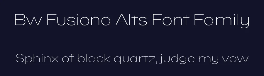 Bw Fusiona Alts Font Family by Alberto Romanos — Sans Serif Font — thumbnail 2