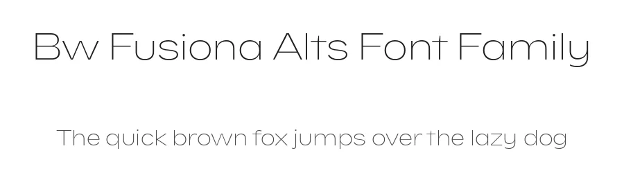 Bw Fusiona Alts Font Family by Alberto Romanos — Sans Serif Font