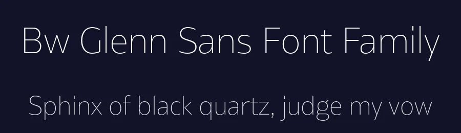 Bw Glenn Sans Font Family by Alberto Romanos — Sans Serif Font — thumbnail 2