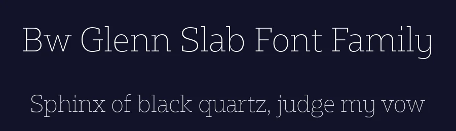 Bw Glenn Slab Font Family by Alberto Romanos — Decorative Font — thumbnail 2