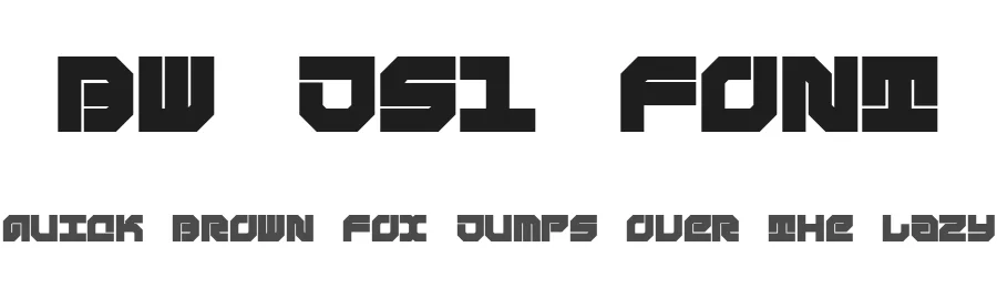 Bw JS1 Font by Julien Van Havere — Display Font