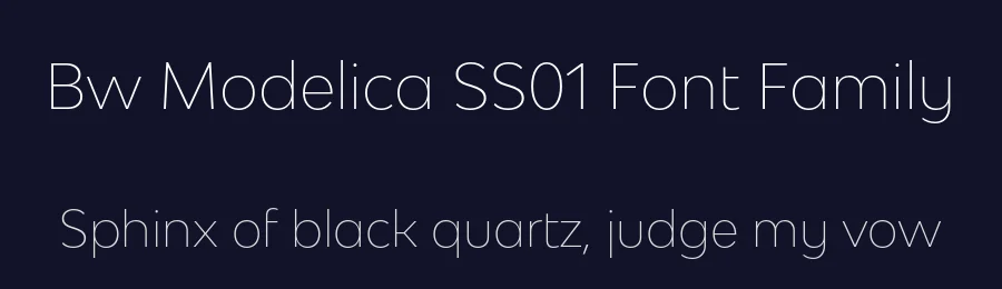 Bw Modelica SS01 Font Family by Alberto Romanos — Sans Serif Font — thumbnail 2